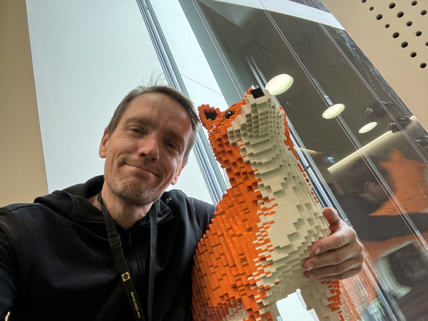 Me and a LEGO fox at LEGO Campus