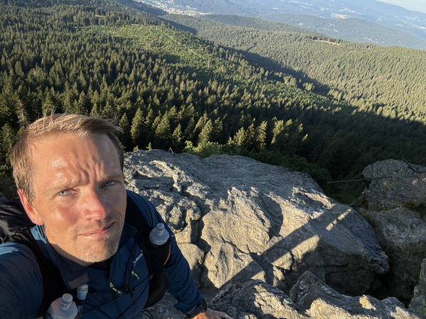 Me at a mountain in Germany - taken during running